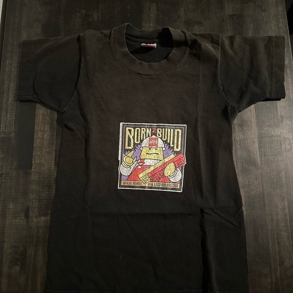 Lego 90s Vintage Born to Build Single Stitch Tee child size 10-12 - Picture 2 of 6